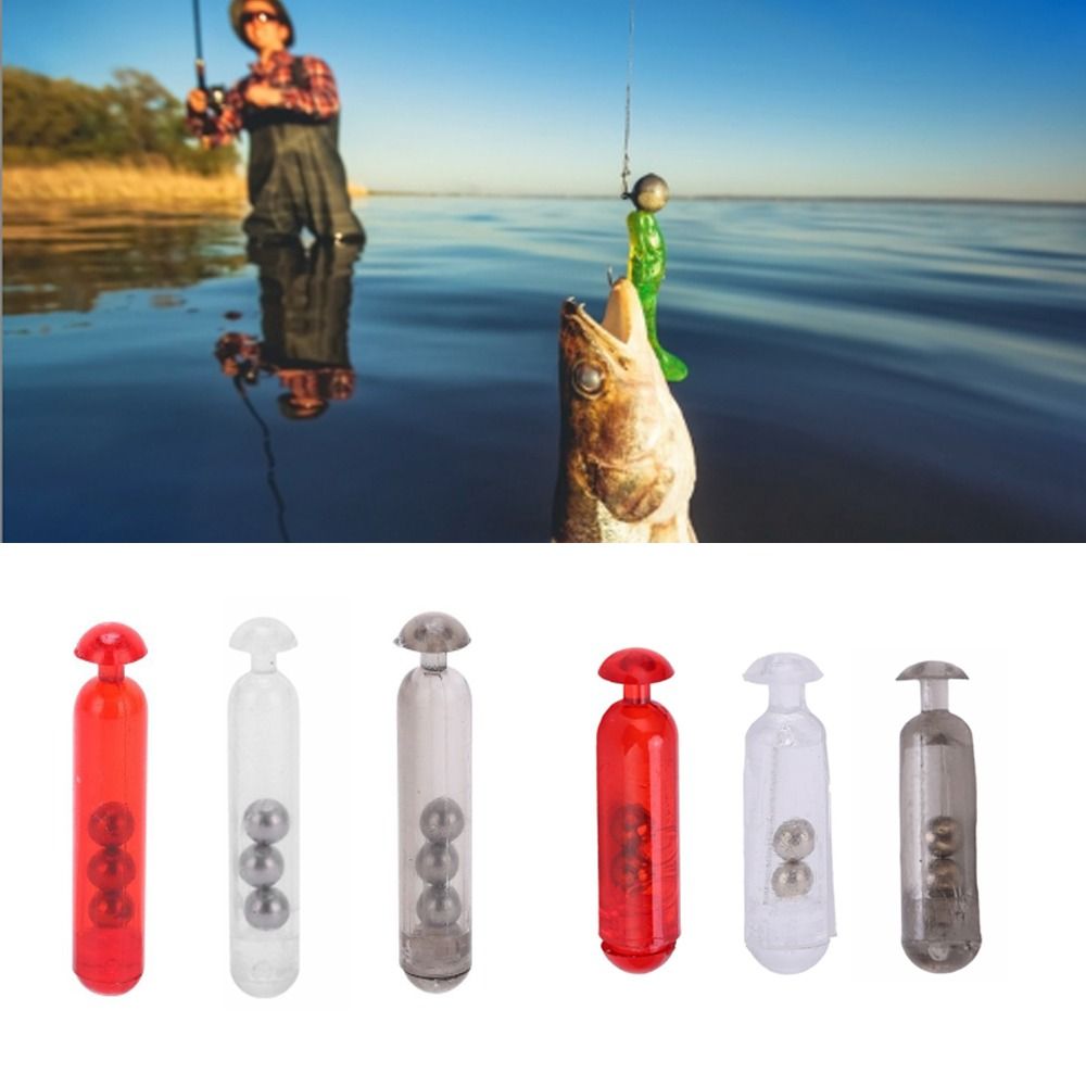 50PCS Portable PVC Stainless Steel Fishing Lure Insert Tube 15/21/26mm 3 Colors Rattles Insert Tube Lightweight Soft Fishing Sound Bar Baits Making
