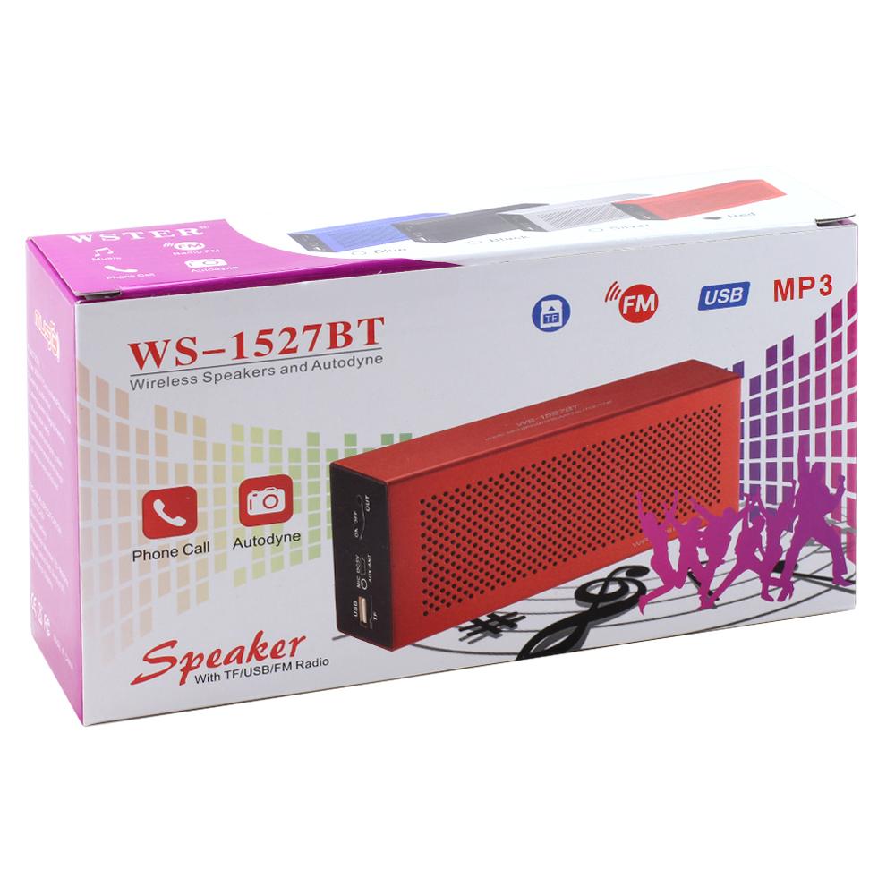 Metallic Portable Bluetooth Speaker Ws-1527 (Blue)