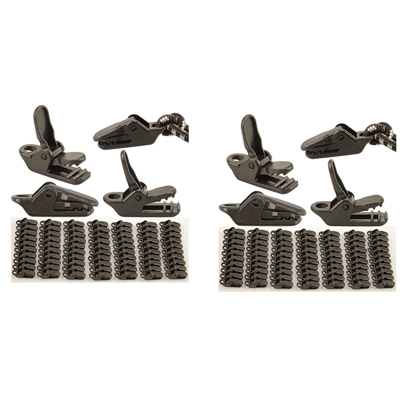 ZOROOM 140PCS Camping PC Tent Clips,Awning Tarp Clips, Clamps, Tarp Clips Tent Clips, Tent Fixing Clamps Outdoor