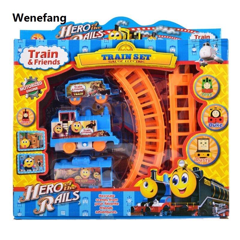 Wenefang [New Stock Arrived!!!] Handcrafted Electric Train Tomas Set Boy Kids Educational Toys Thomas Christmas Gifts Toys for boys