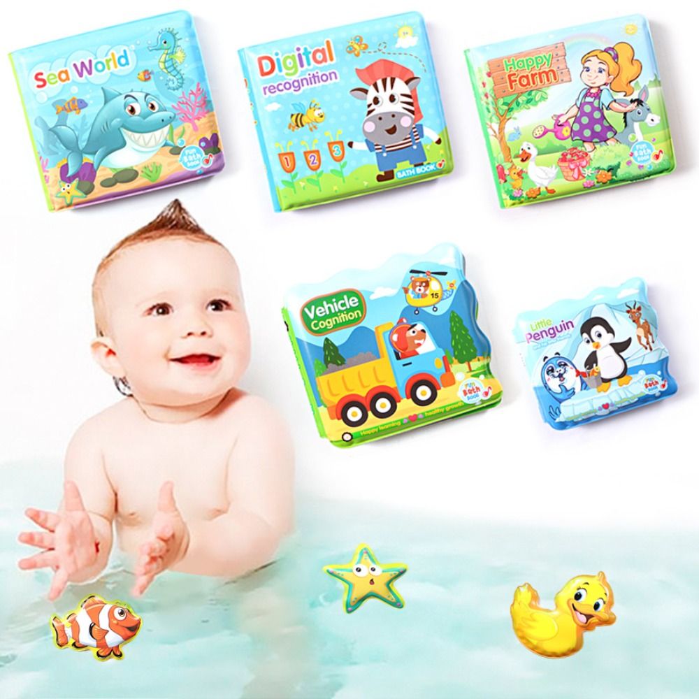 Water Coloring Book Color Changing Waterproof Bathroom Bath Waterproof Floating Cloth Book EVA Reusable Water Bathroom Toys Early Education