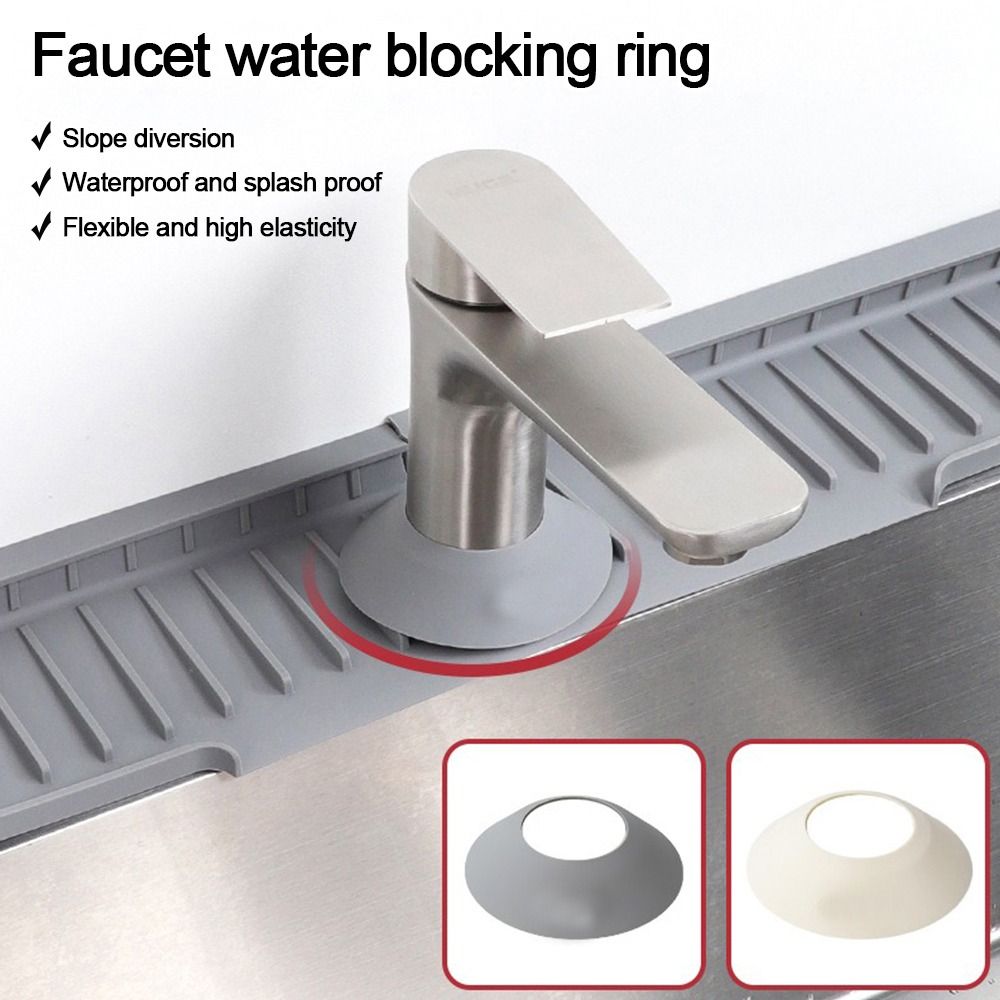 3pcs/set Durable Silicone Faucet Splash Guards Splash-Proof Easy Clean Sink Splash Pad Soft Large Water Pads Kitchen Washbasin