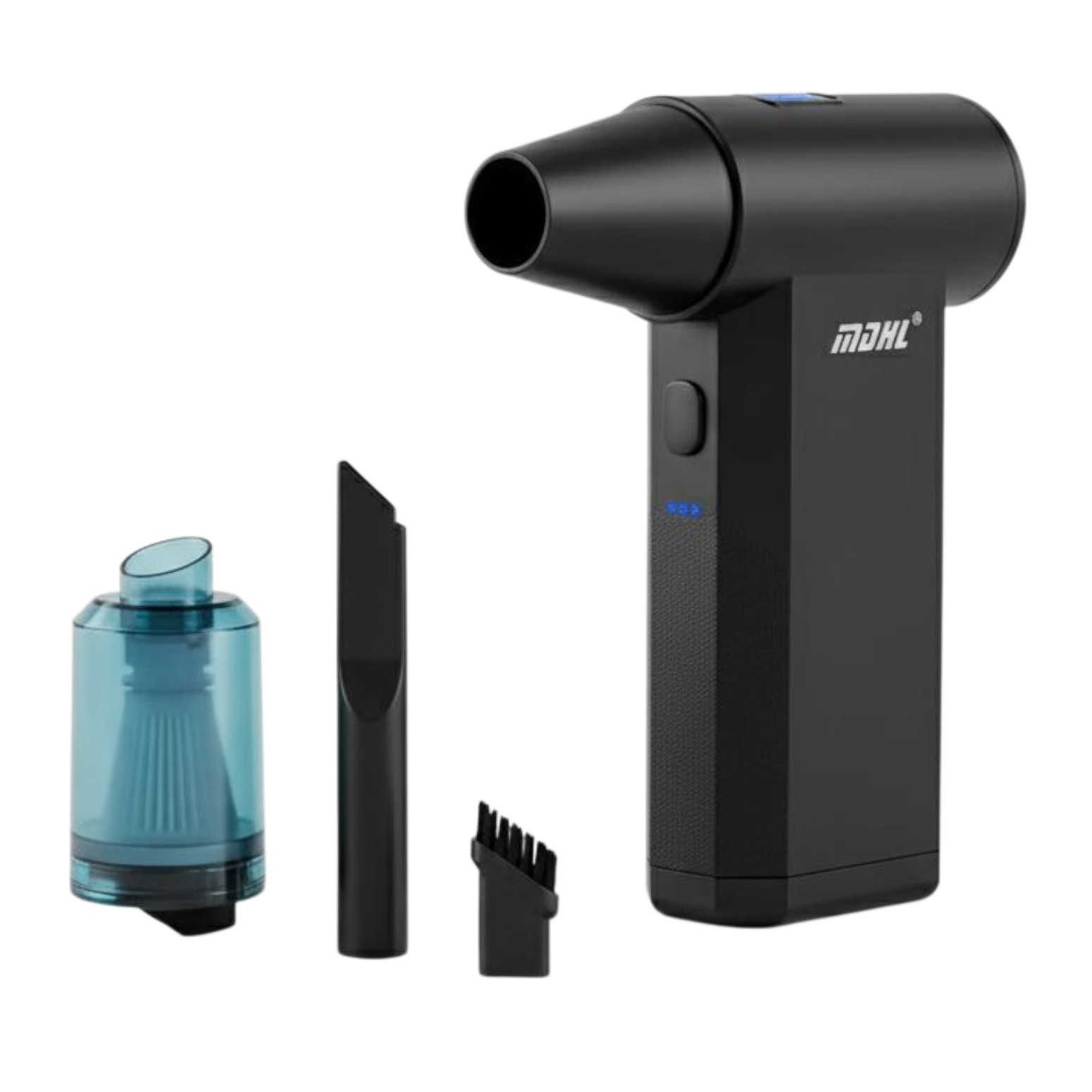 MDHL MD-L815 Compressed Turbofan Duster & Portable Handheld Mini Vacuum Cleaner with Blower for PC Keyboard Car Home Electronics Cleaning - Rechargeable Wireless Air Blower
