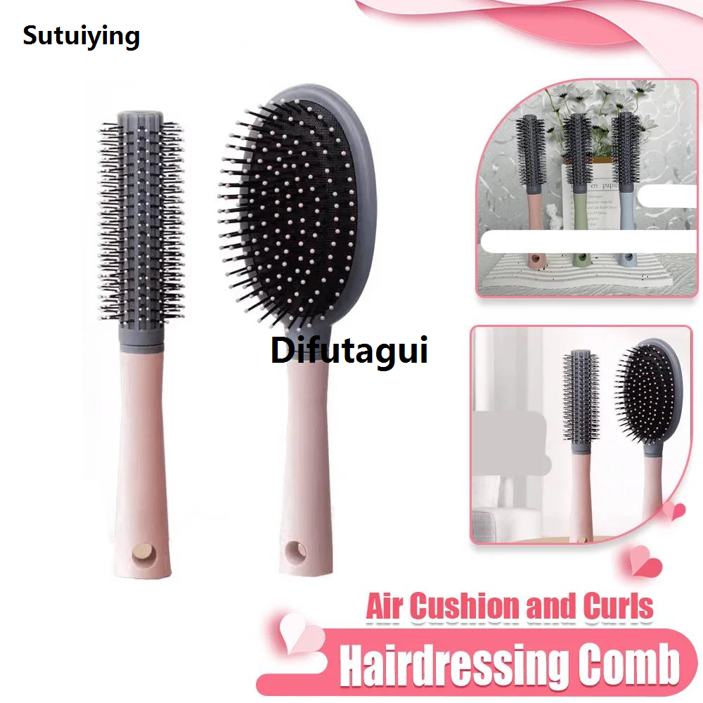 Difutagui Air Cushion Comb Curly Hair Comb Airbag Air Cushion Massage Big Luxury Fashion Plate Comb Ribs Curly Hair Comb Anti-static Big Curved Comb