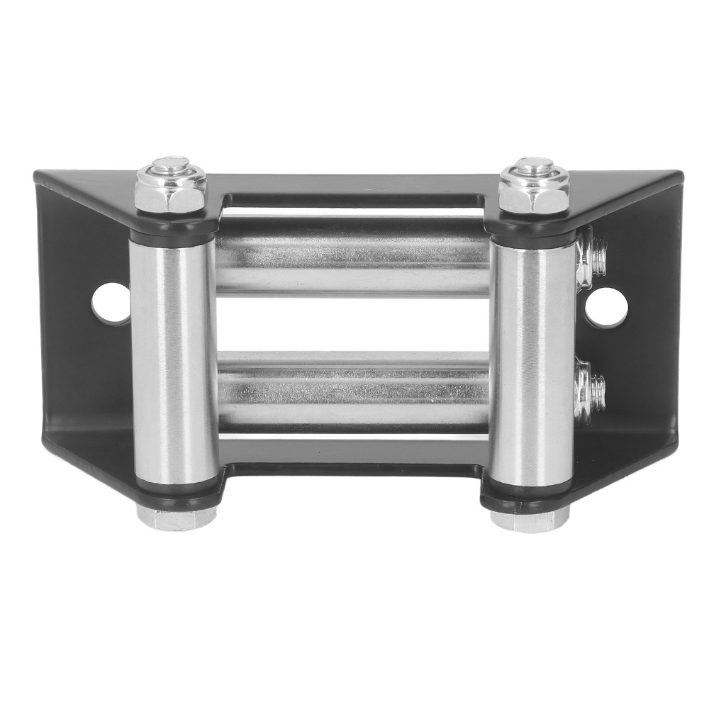 Durable High Strength Steel Winch Roller Fairlead 4500LB Universal Mount Roller Fairlead Nut Disassembly 4 Way Roller Fairlead ATV Winch
