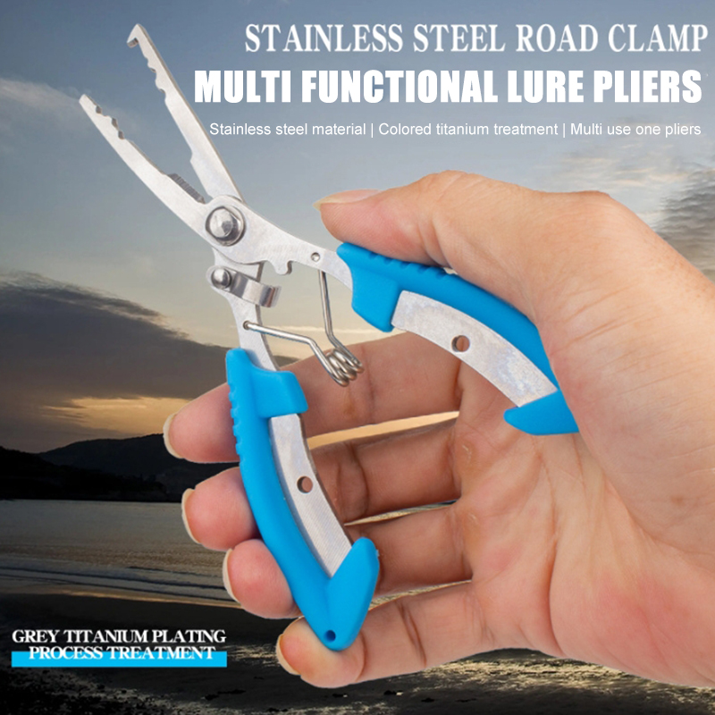 Curved Mouthed Fishing Pliers, Stainless Steel Powerful Horse Fish Line Scissors, Multifunctional Road Pliers CF8