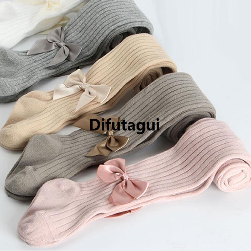 Difutagui Girls Tights Princess Bowknet Baby Girl's One-Piece Pantyhose High Quality Baby Spring and Autumn New Style Trousers Lace Stocking