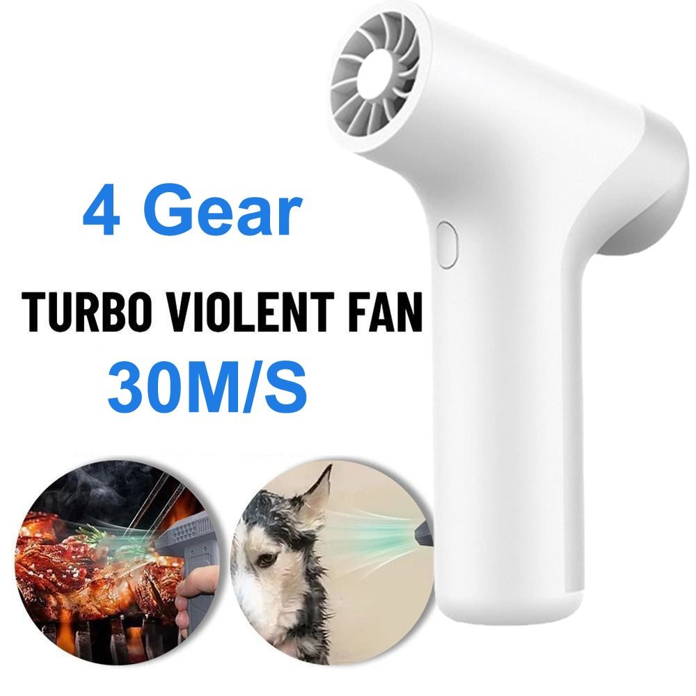 Camping Wind Speed 30m/s 95000RPM Turbofan Powerful 4 Gear Adjustable High Power Jet Fan Dust Blower Dust Removal Violent Turbo Fan