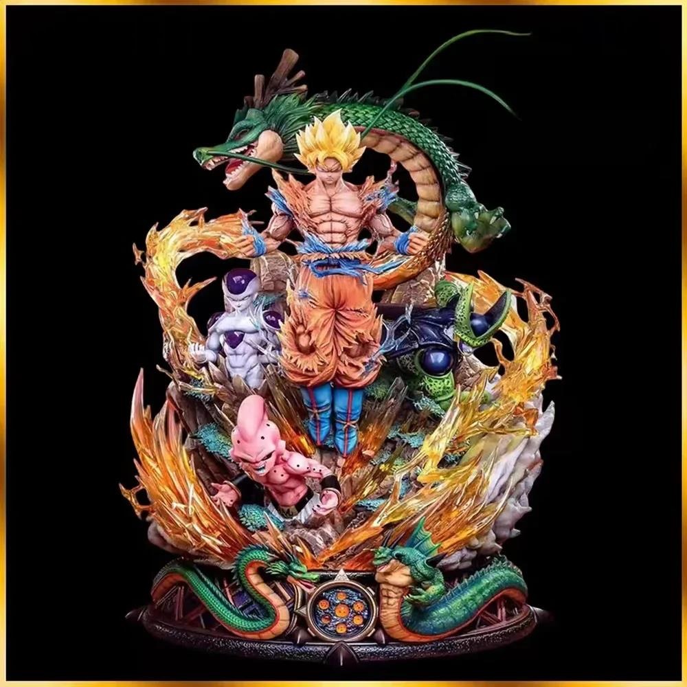 Anime Figures Dragon Ball Z Damaga Son Goku DIY LED Toys Action Figurine Super Saiyan PVC Model Collector Doll Gifts