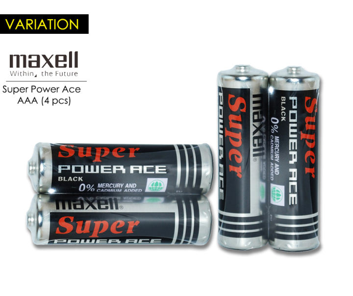 4 Pcs Maxell Super Power Ace AAA Battery 1.5v Each