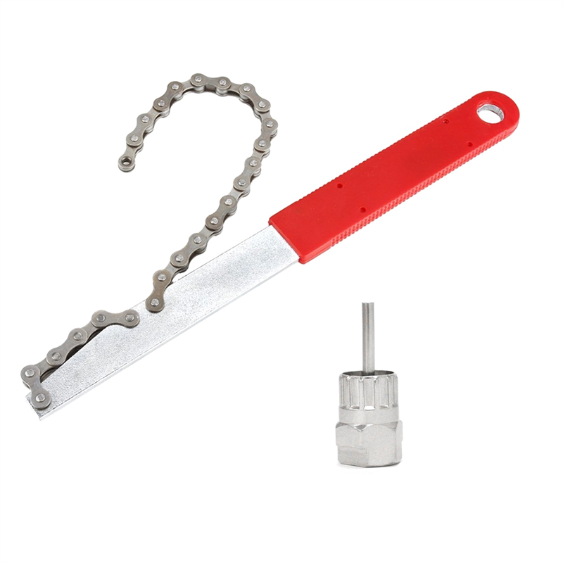 OYPFXMI Bike Flywheel Removal Tool with Cassette Wrench 12 Teeth Cassette Sprocket Removal Wrench Portable Bicycle Repair Tools