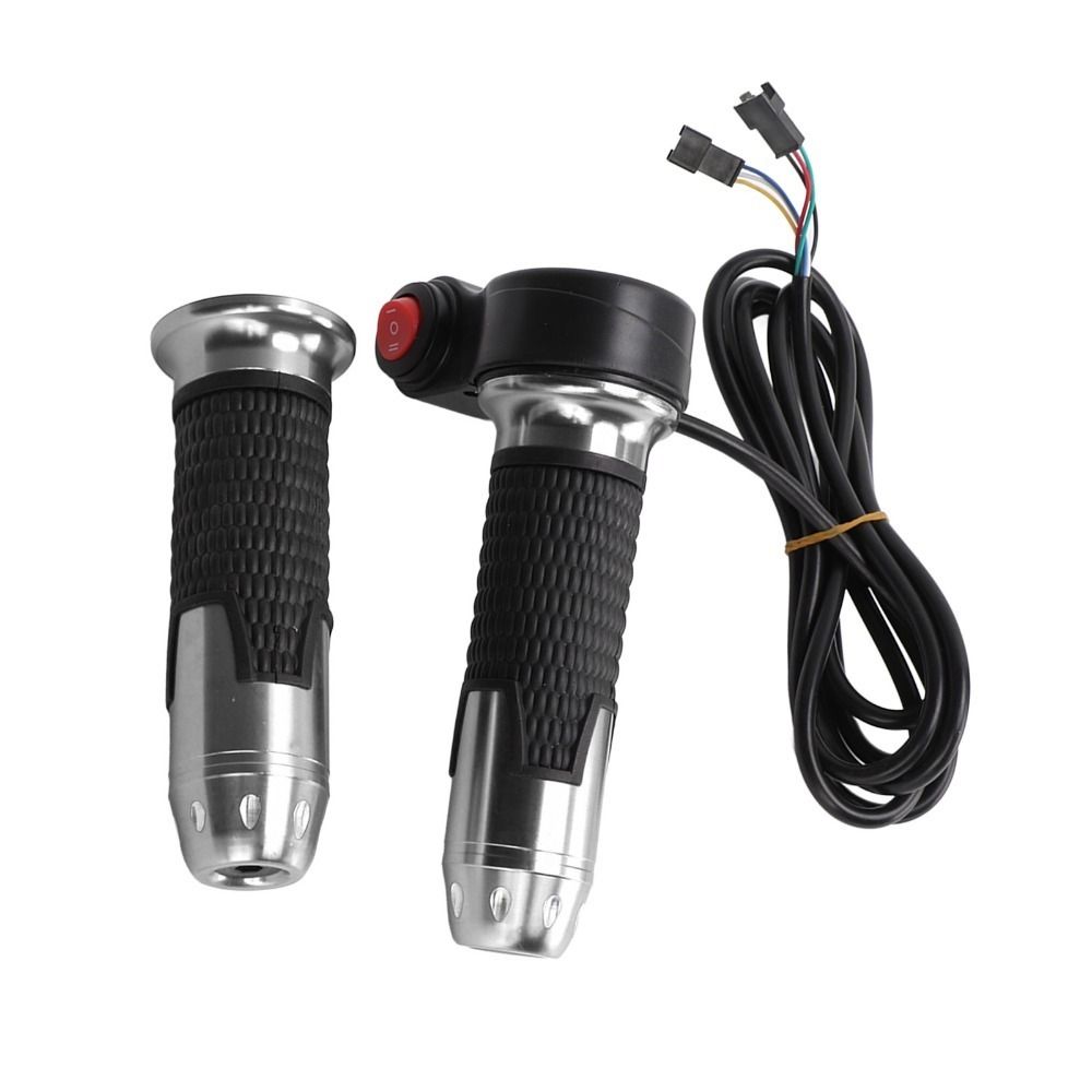 1 Pair Durable 12V-99V Throttle Accelerator Grip with Button Three Speed Twist Throttle Grip 5 Colors Handlebar Grips Electric Scooters
