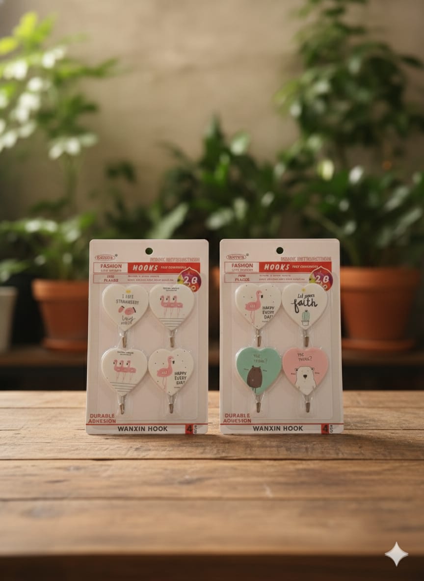 self-adhesive wall hooks 4 Pcs Set