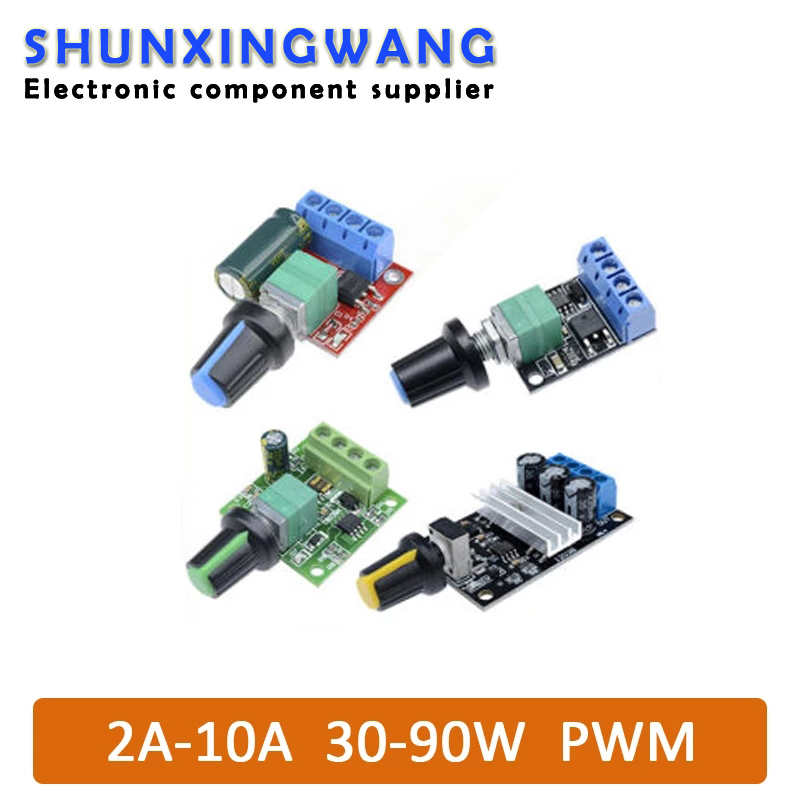 TZT 1/5PCS DC 1.8V-35V 2A 3A 5A 10A 30W 80W 90W PWM Motor Speed Controller Low Voltage Motor PWM Adjustable Drive Module