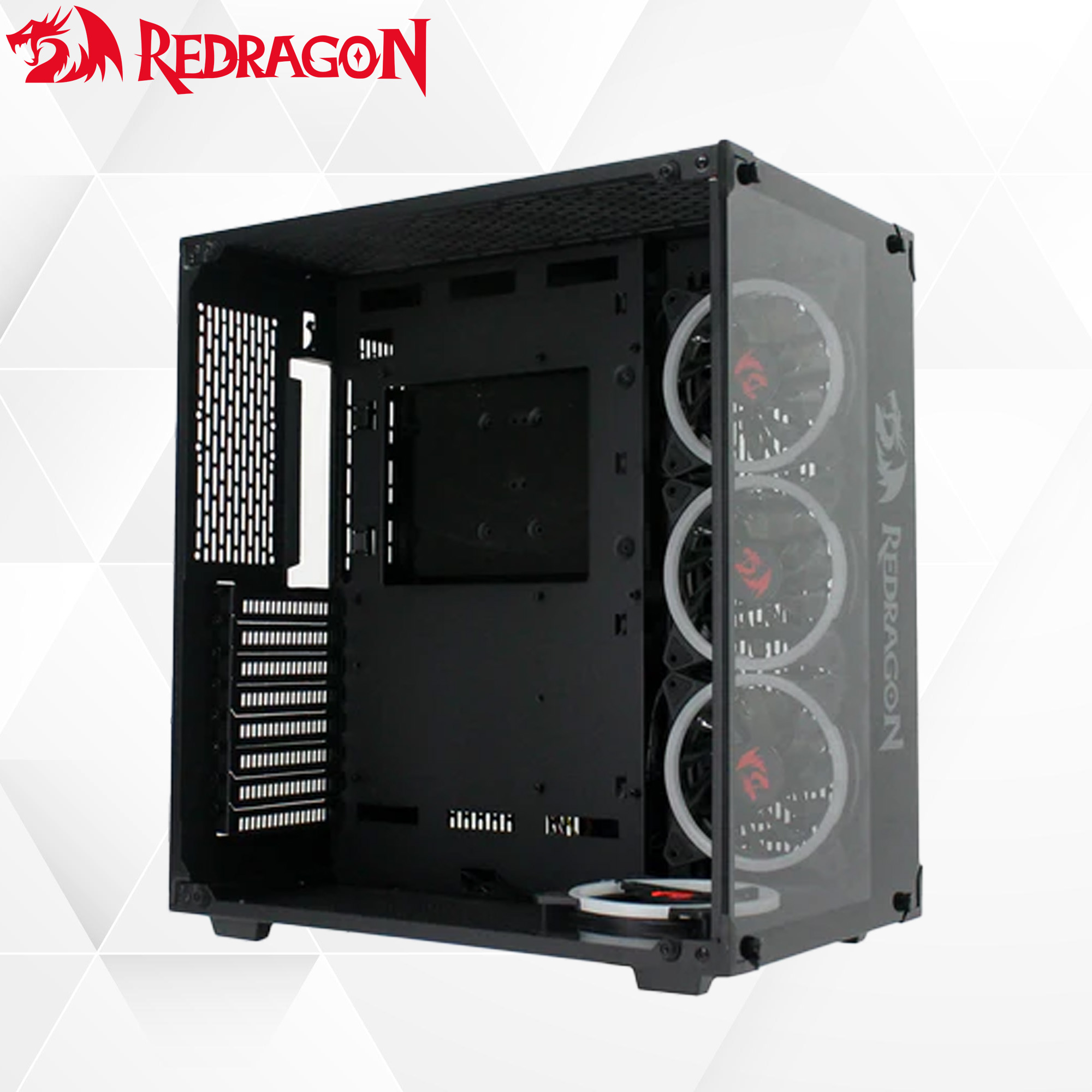 Redragon Wideload GC-802 Full Size ATX PC Glass Case with 4 RGB Fans Included
