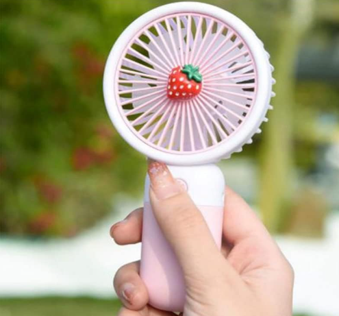 Standing Fan 1 Speed Mini Fan, Desk Fan with Removable Base, USB Rechargeable Handheld Fan, Personal Fan for Outdoor/Indoor/Travel Quiet