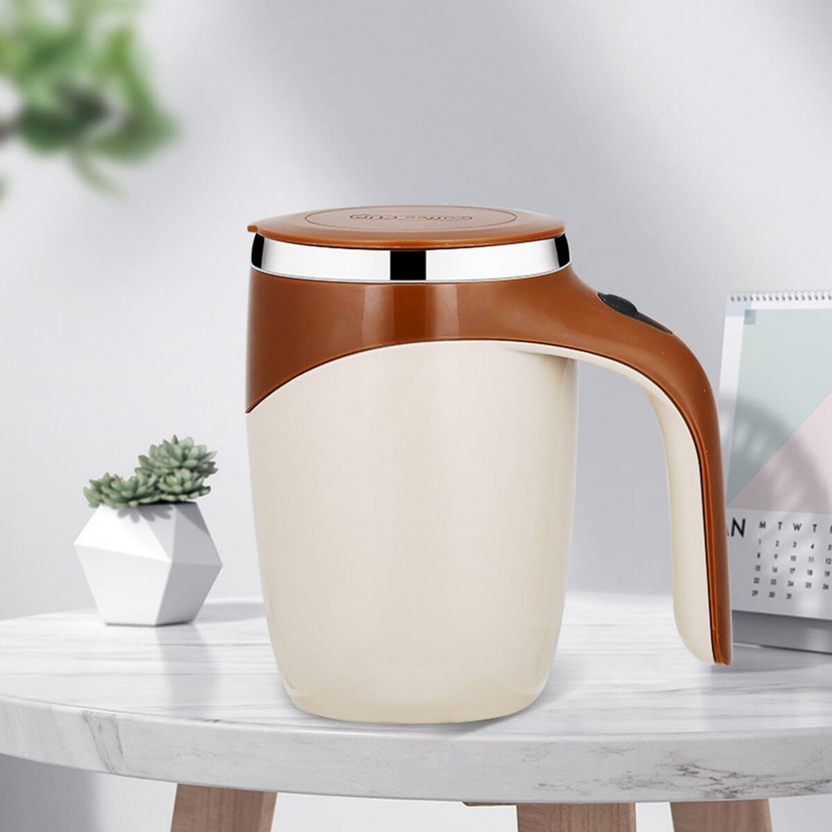 Automatic Stirring Magnetic Mug Thermos Cup Stainless Steel Coffee Mixing Cup Blender Smart Mixer Rechargeable Thermal Cup