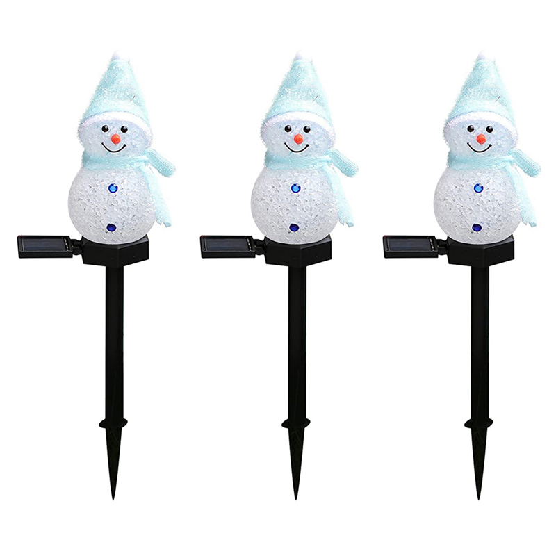 OUMERY 4X Solar Lights Christmas Solar Powered LED Light Decor Outdoor Garden Stake Lamps Xmas Blue