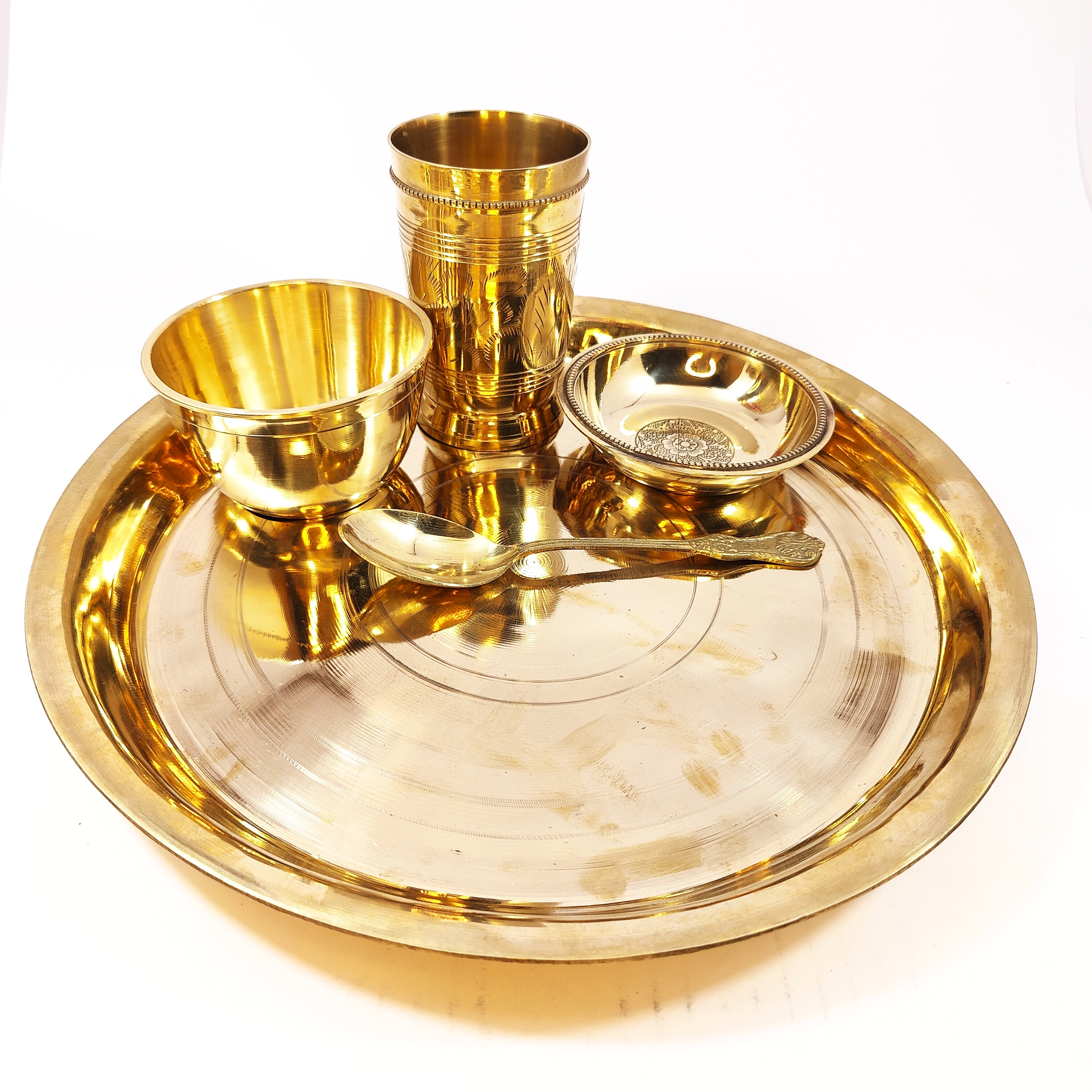 Bronze Plate Set 30cm Chares Thaal Set Kansha Thali Sett kasa Thal set Thakali Khana Set
