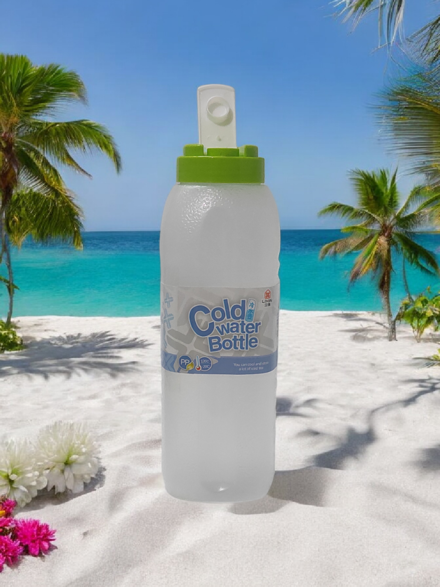 Large Capacity Transparent Cold Water Bottle With Stylish Design 1200ml