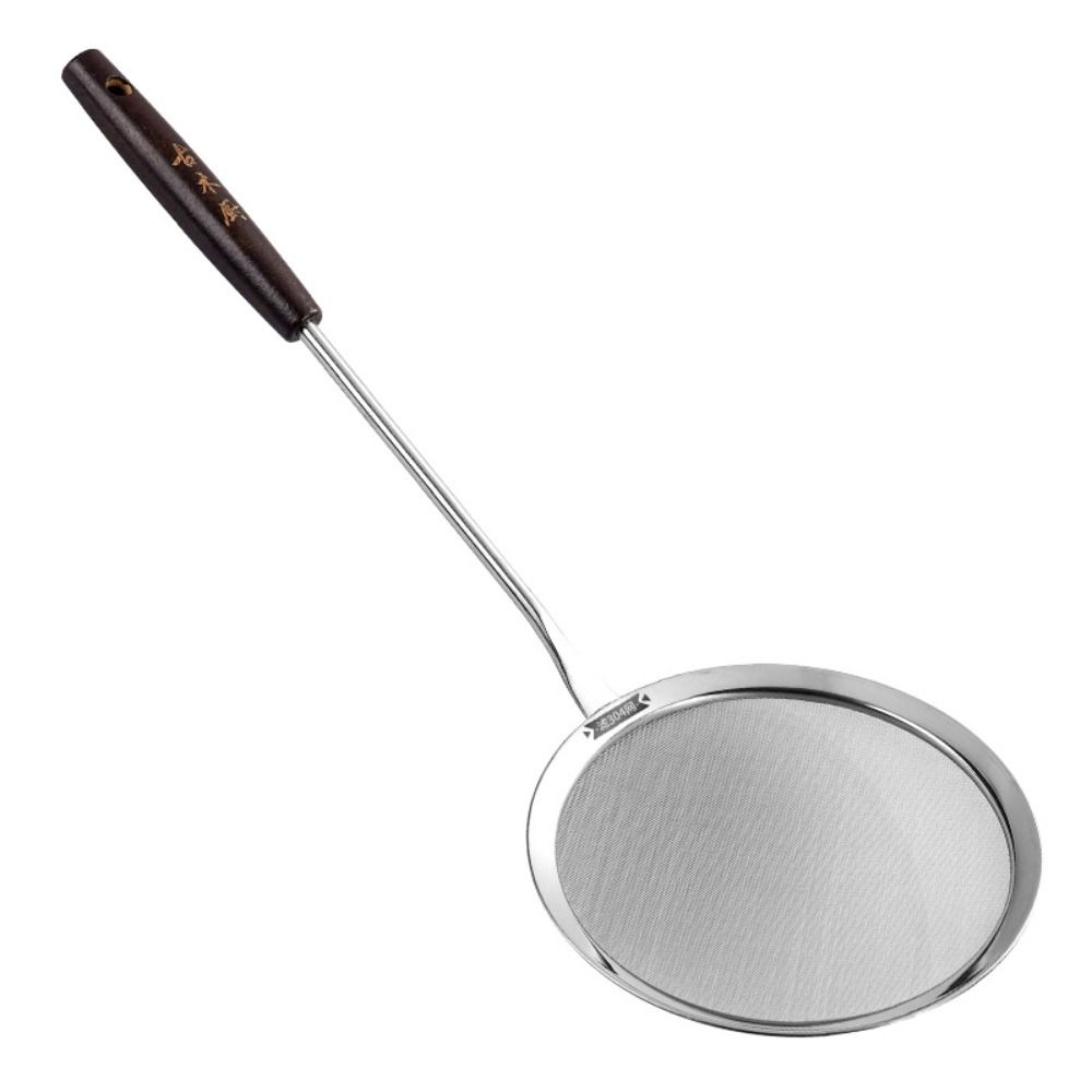 Durable Stainless Steel Flour Filter Screen Soybean Milk Snack French Fries Household Mesh Strainer Oil residue Cooking Spoon Flour Sieve Kitchen Tools