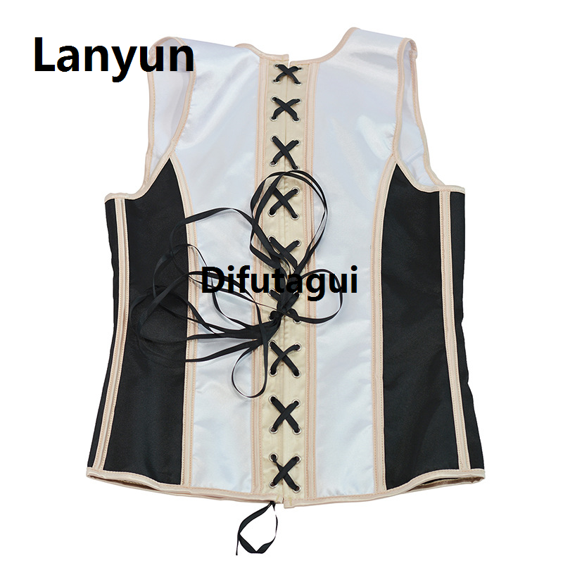 Difutagui [nqru] Men Body Shaper Vest Waist Trainer Tummy Control Slimming Tank Bargain Fashion price Tops Waistcoat Shapewear Navyblue S To 6XL Sleeveless V Neck