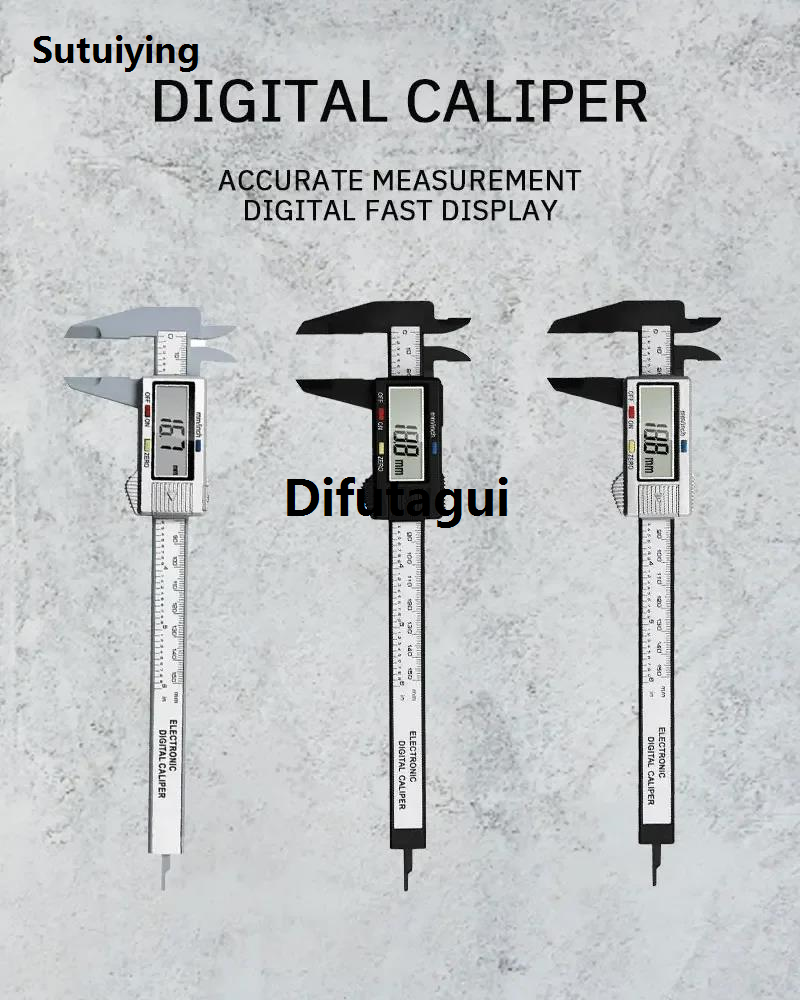 Difutagui Digital display caliper Vernier Caliper mini text Play Caliper 2025 Fashion Student Vernier 0 to 150mm measuring tool 1PC plastic