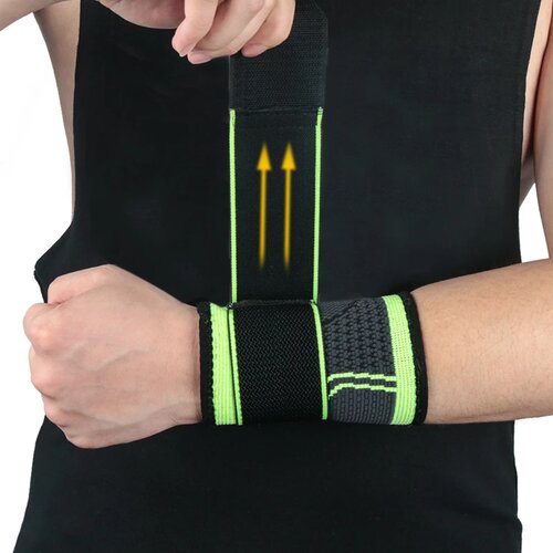 Wrist Support Gym Powerlifting Bodybuilding Weightlifting Training Weight Lifting Elastic Bandage - 1 PC