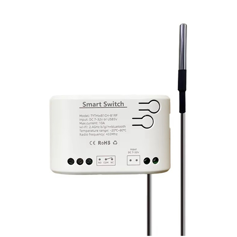 Smart Temperature Switch Smart Switch with Temperature Sensor Tuya WiFi Switch WiFi Switch Relay Tuya Smart Switch DC 7-32V