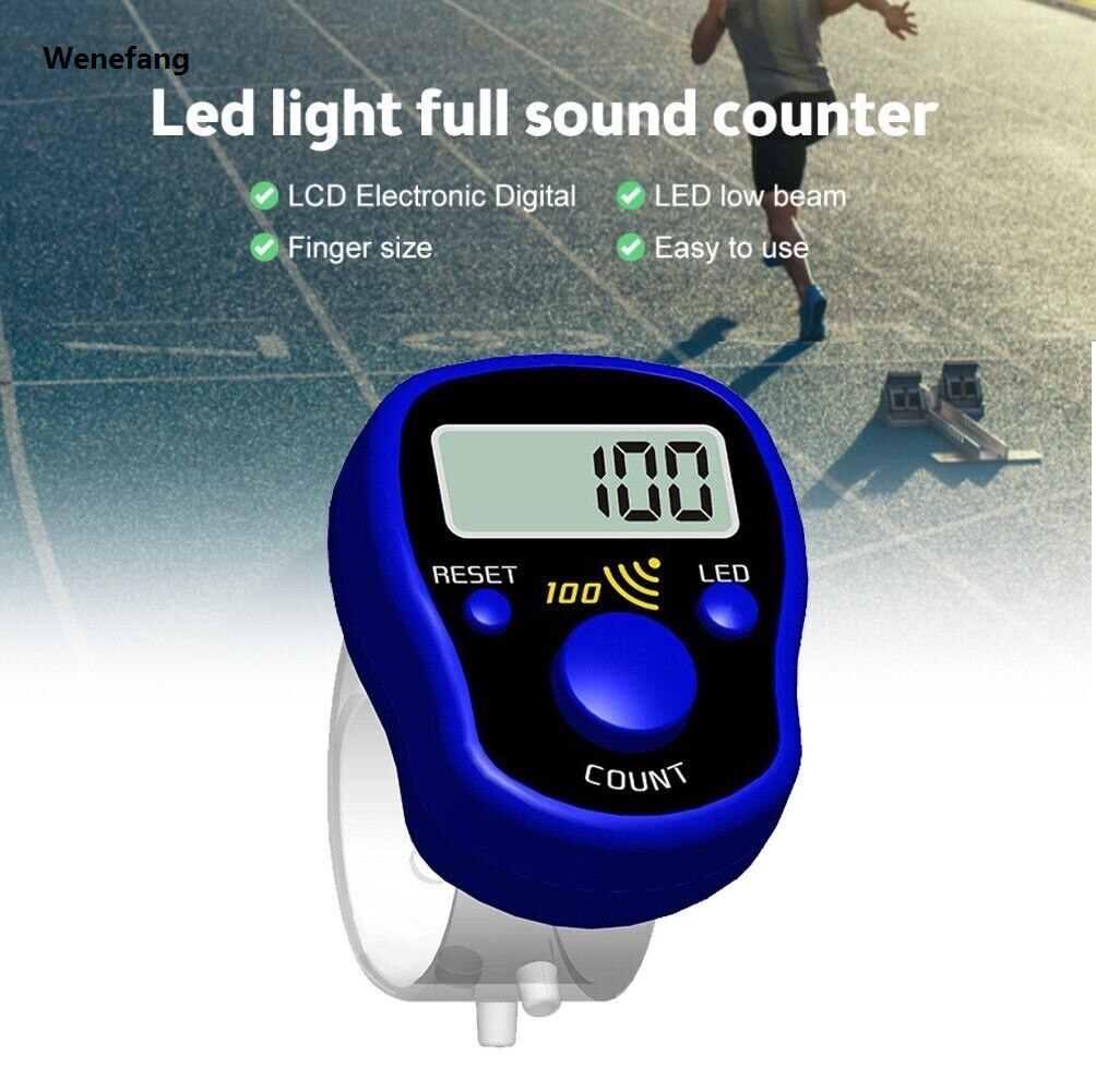 Wenefang 2pcs Set Mini Stitch Marker And Row Finger Counter Fashion LCD Electronic Digital Tally Counter by BeBosLook