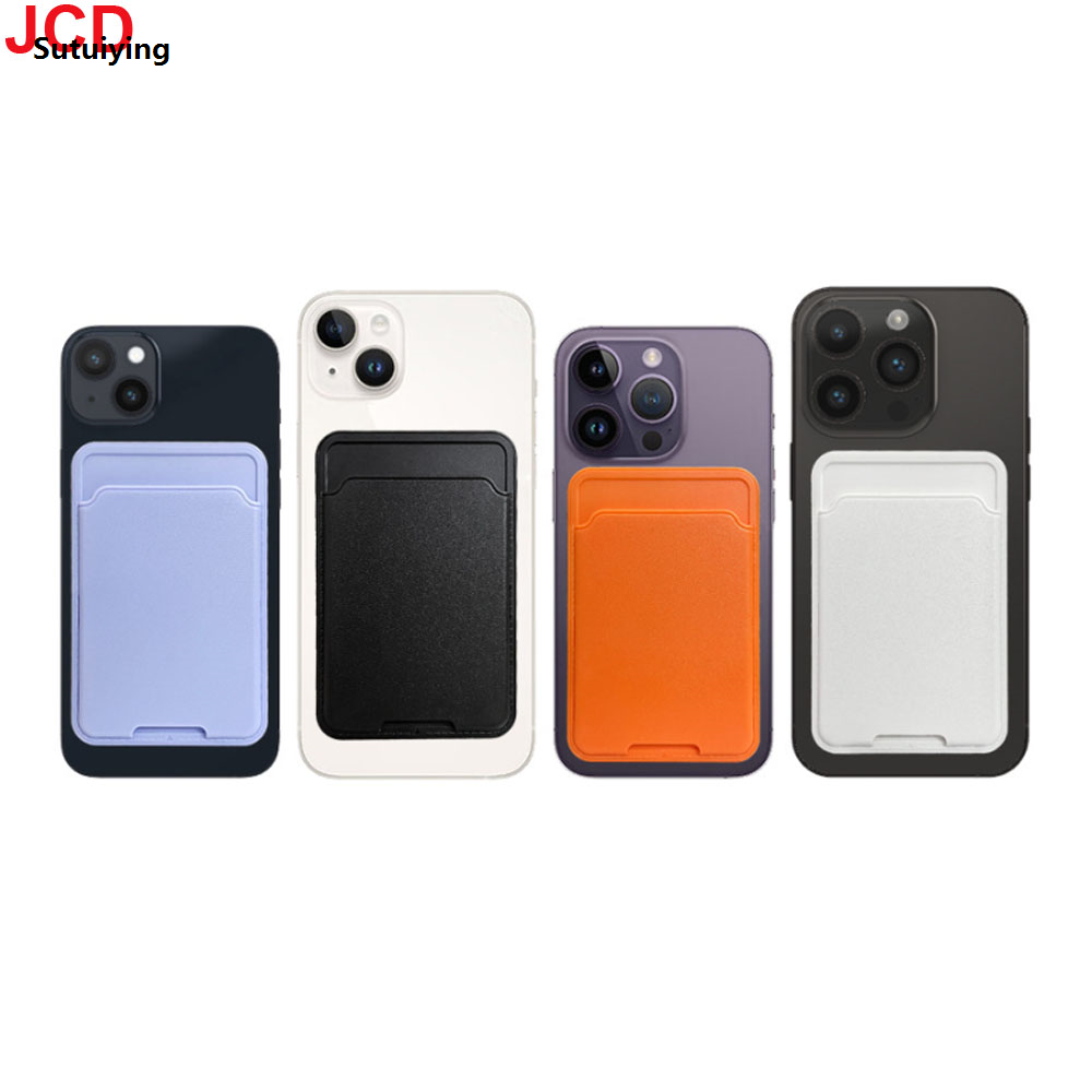 Sutuiying JCD 1pcs Phone Wallet Case Card Holder Self-Adhesive Silicone Pocket Portable Stick ID Bank Credit Card Storage Card Holder Bag Accessory