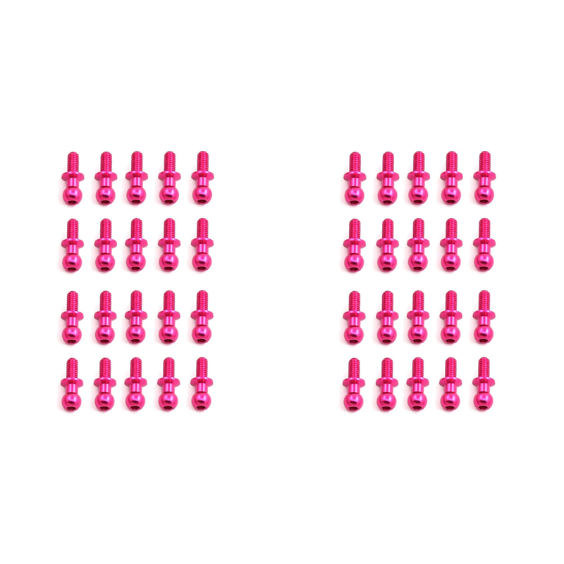 NAMUNY 40Pcs Metal M3 Hex Ball Head Screws for TT-01 TT-02 D4 D5 1/10 RC Drift Car Spare Parts Universal,2