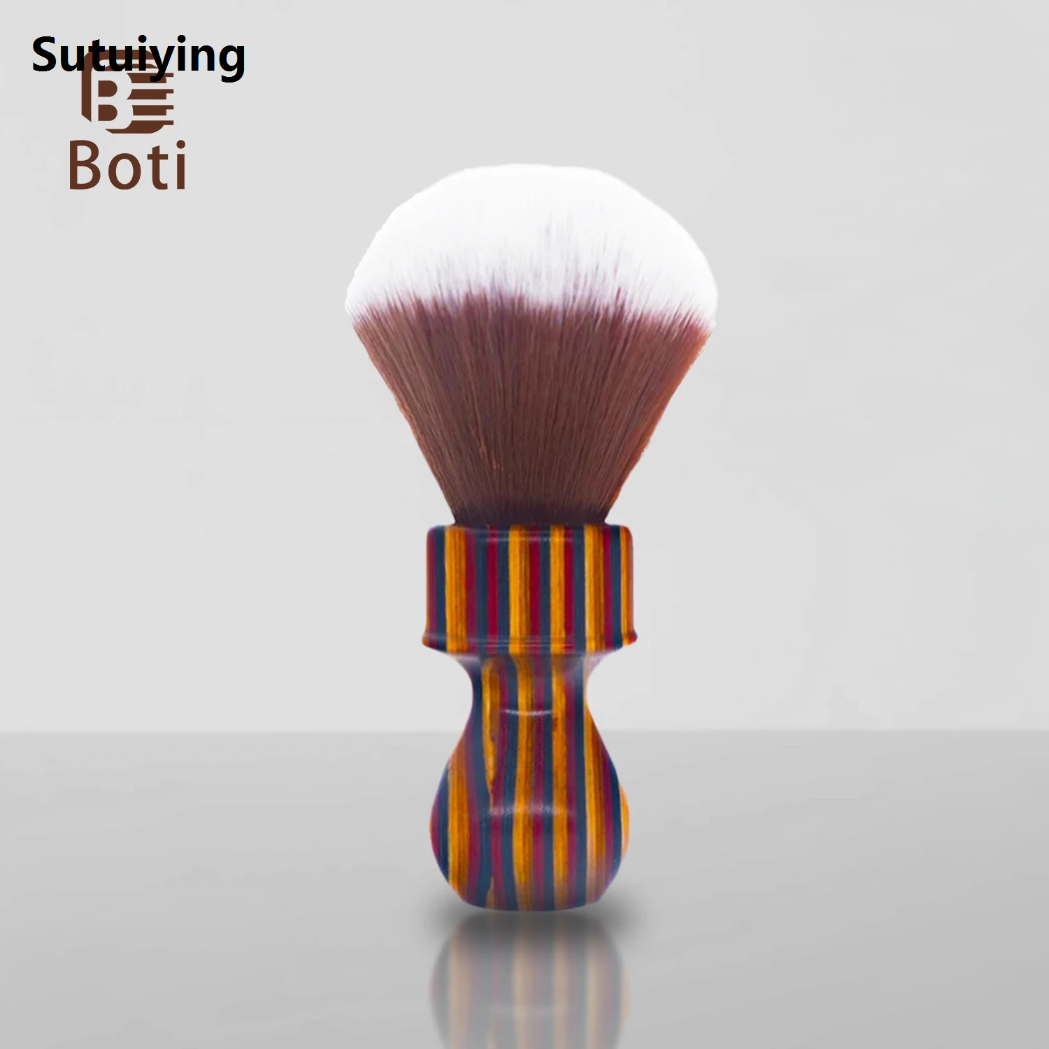 Sutuiying Cleaning Tools Boti Brush-Lady Wet Shaving Brush Annual Ring Wooden Handle Mother Lode Synthetic Hair Knot Handmade Men Cleaning Beard Tool
