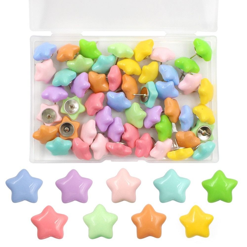 Portable 3D Irregular Heart Shape Pushpins Macaron Creative Thumb Tacks with Box DIY Colorful Push Pins Office School Supplies