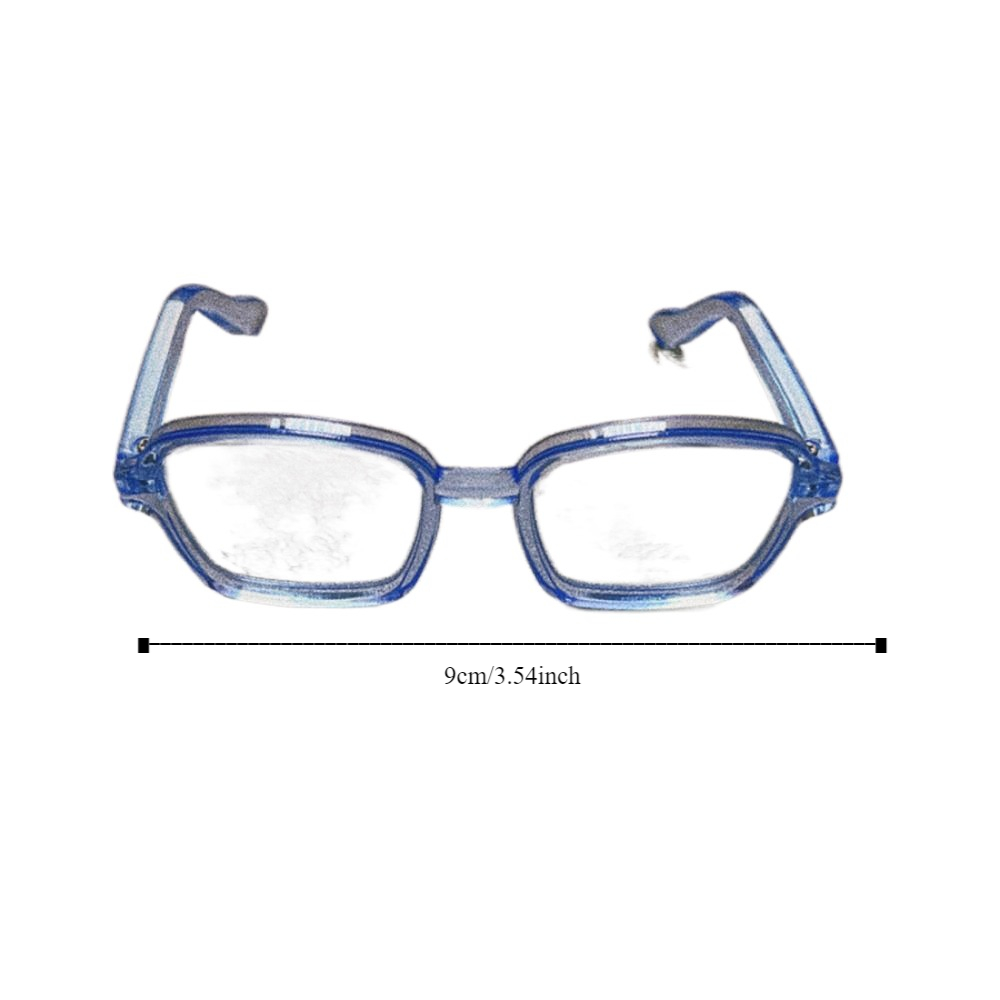 Fashion Square Frame Doll Half Frame Glasses Facial Decoration Mini Toy Mini Stuffed Doll Headset Model Lensless 20cm Plush Doll Headwear Idol Doll