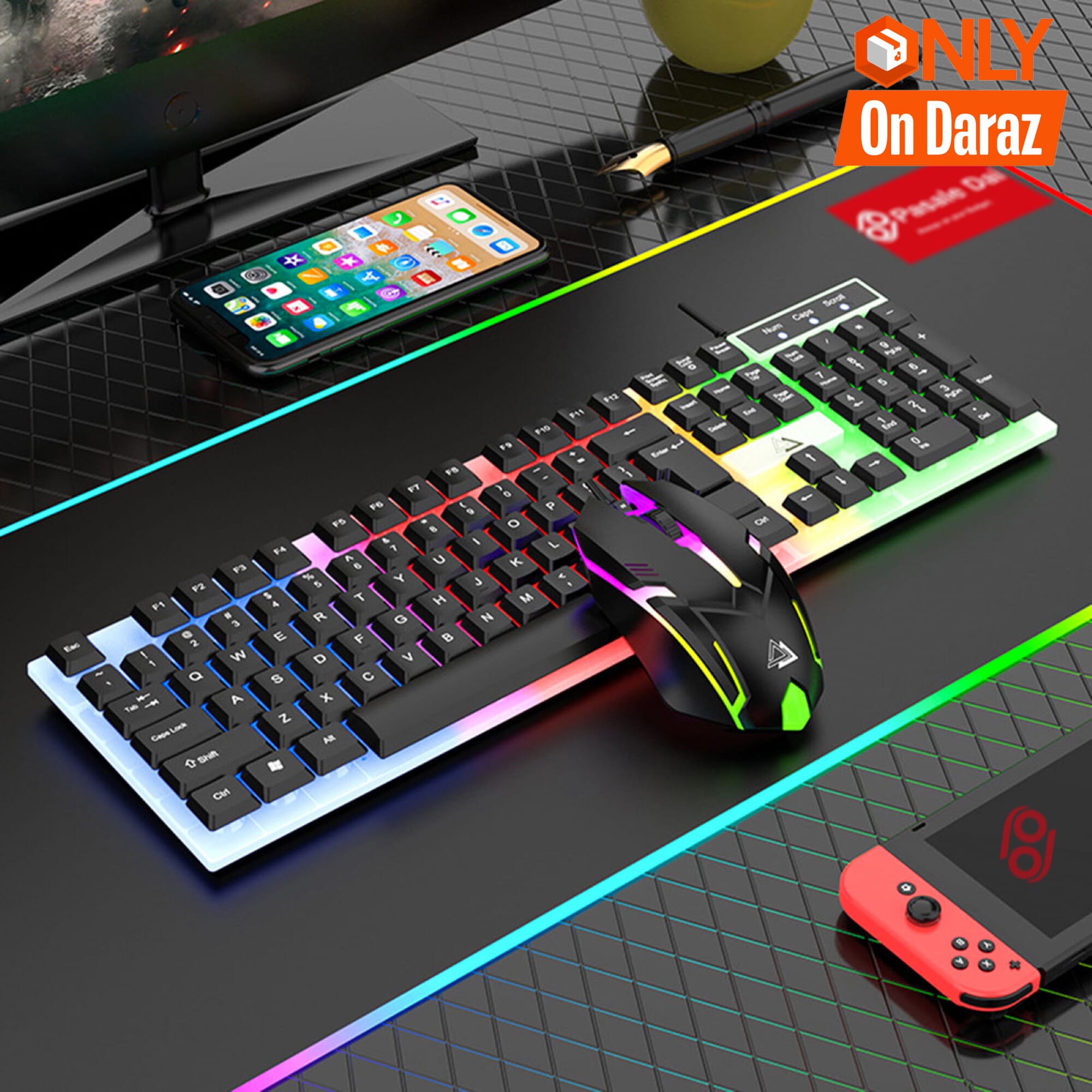 Bajeal T350 RGB Gaming Keyboard Mouse Combo