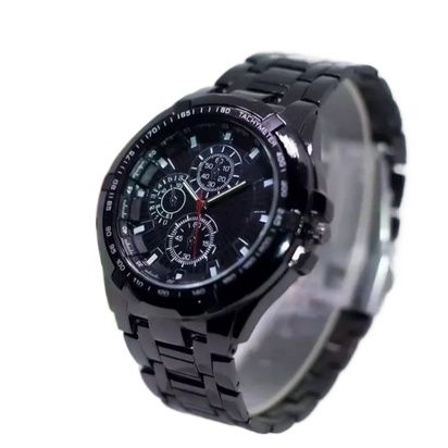 RoundDial Full Black Fashionable Watch For Men -Sold By Watch House