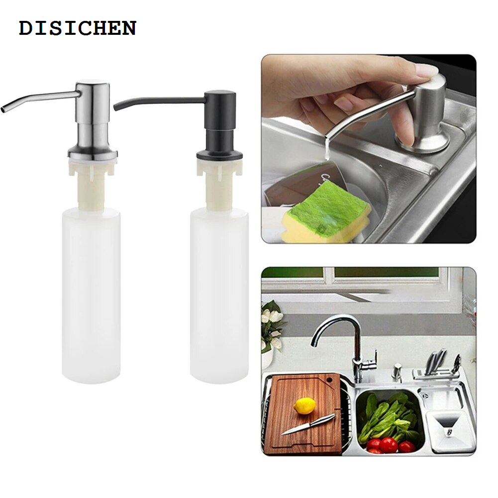 DISICHEN High Quality 350ml Kitchen Sink Soap Dispenser Pump Head Bathroom Accessories Press Type Pump Head Sink Detergent Soap Dispenser