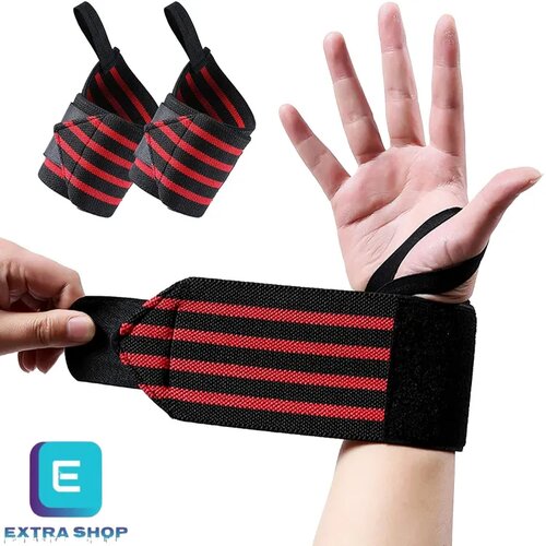 Wrist Wraps With Thumb Loops(Pair) - For Weight Lifting, Powerlifting
