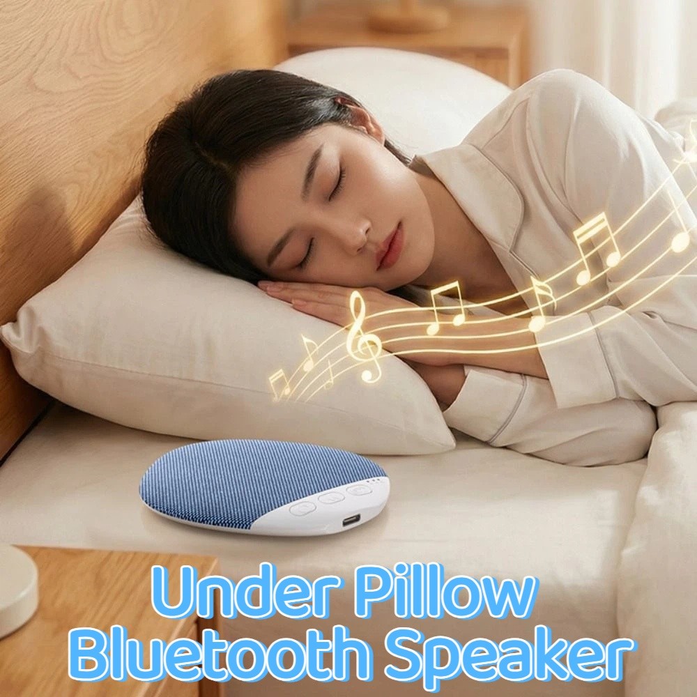 Gift Bluetooth 5.4 Under Pillow Bluetooth Speaker Mini HiFi Stereo Sound White Noise Machine Sleep Aid Built-in White Noise Portable Music Player Home Use
