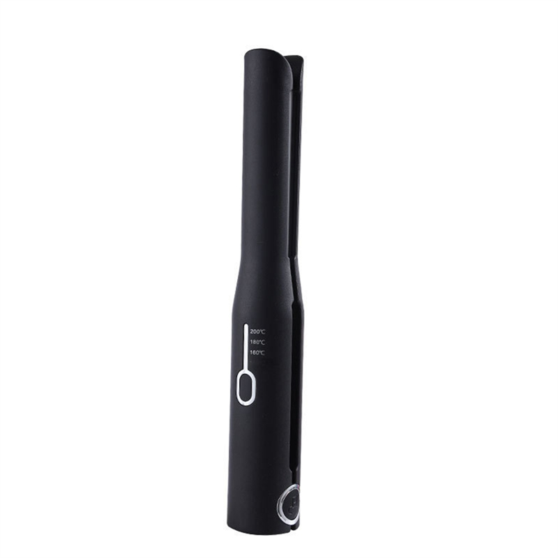 2 in 1 Cordless Hair Straighteners and Curler,USB Rechargeable Travel Hair Straightener,Portable Mini Hair Curler, Black