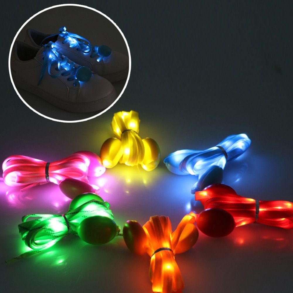 New Arrival No Tie Party Club Lazy Shoe Laces LED Shoelace Flash Light Luminous Shoelaces Sport Shoe Laces
