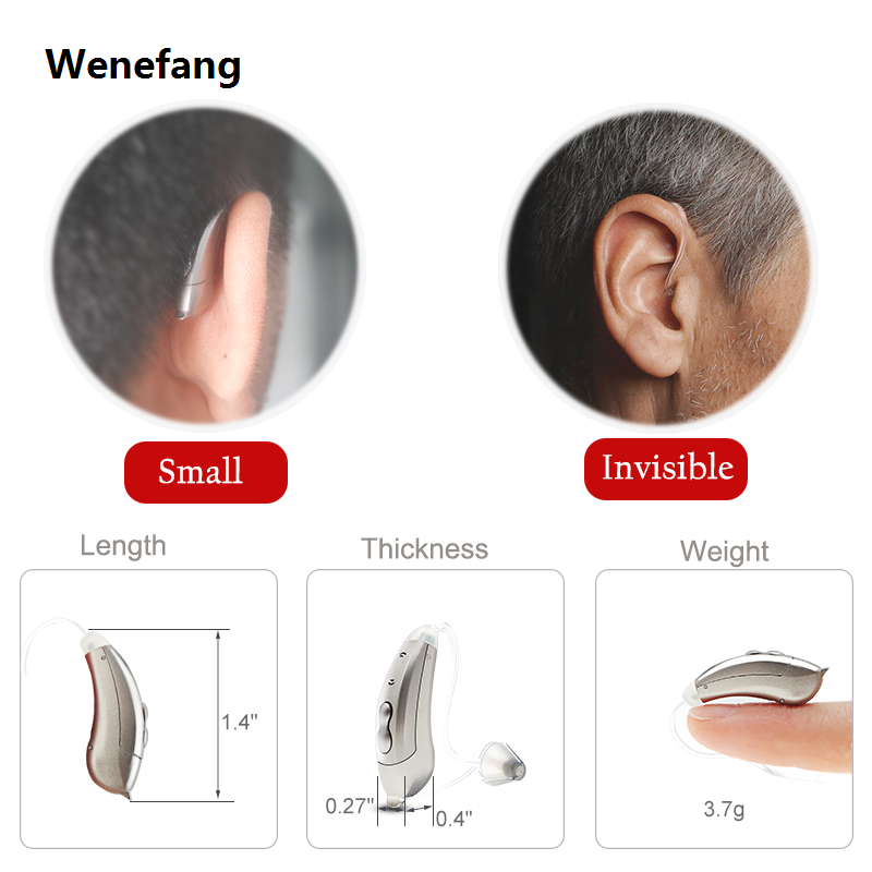 Wenefang Digital Hearing Aids Tinnitus Mask 8-Channels BTE Adjustable Inner Sales promotion Ear Sound Amplifiers for Elderly/Deafness Moderate Audifonos