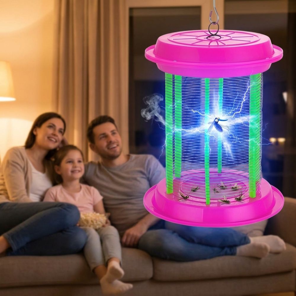 Insect Trap Ultra Quiet LED UV Light Mosquito Trap Non-toxic Long-lasting Mosquito Killer Lamp Hanging Portable Farm Mosquito Killer Indoor Bedroom