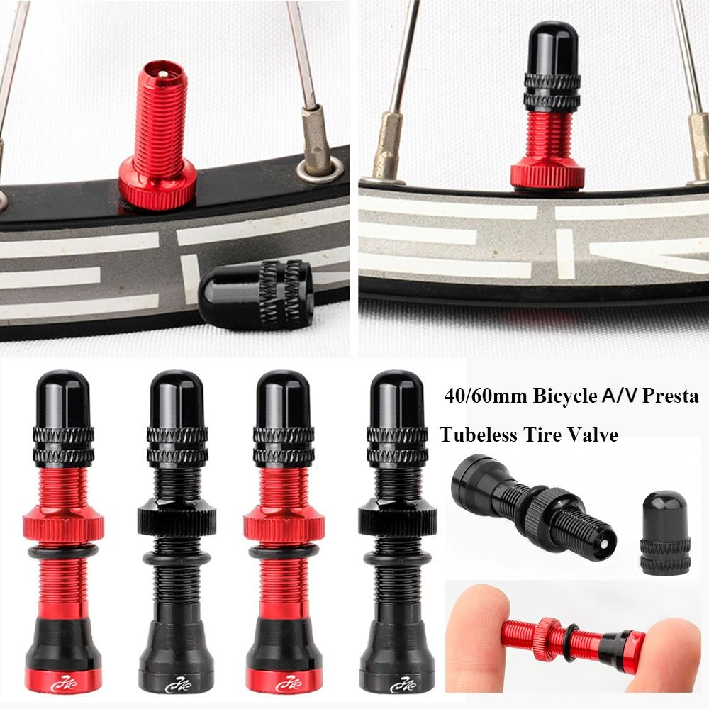 1/2pcs Tubeless Rims 40/60mm CNC Machined American Valve Schrader A/V Valves Anodized Nipple Tire Presta Valve