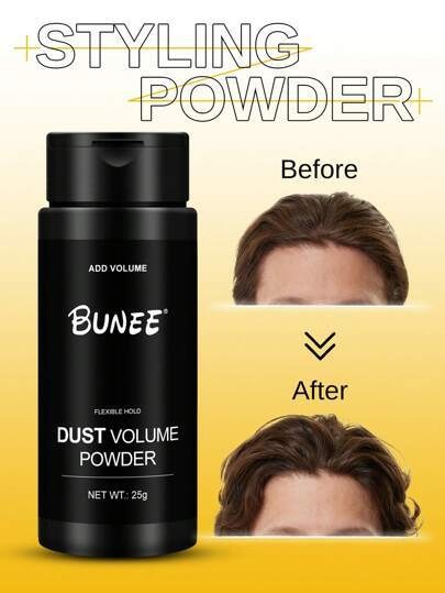 Bunee Matte Fluffy Hair Powder, a styling product for adding volume and texture.