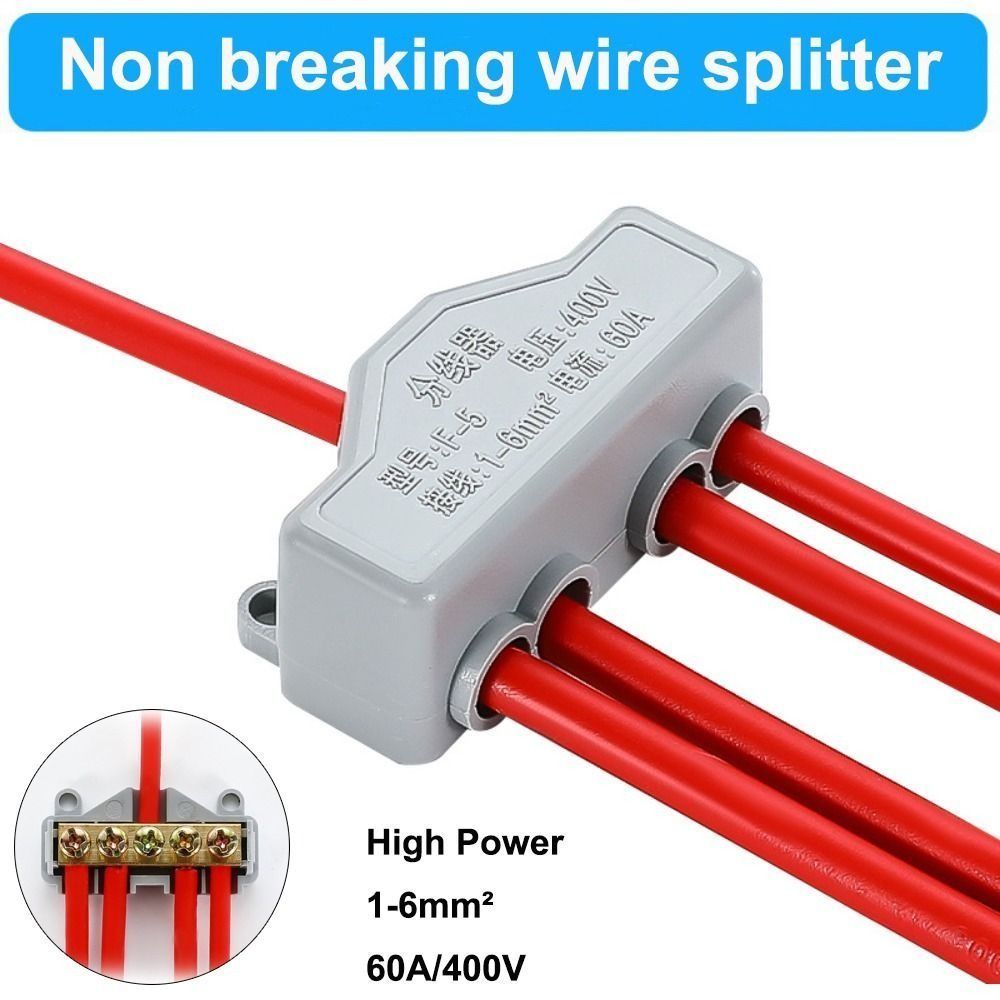Docking High Power High Power Splitter Conductor Brass Quick Terminal Block Wire Connector Electrical
