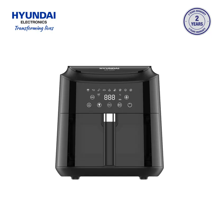 Hyundai Air Fryer | 5.6 Litre | HYAF-56L-D180 | 9 Auto Cooking Programs | Rapid Hot Air Technology