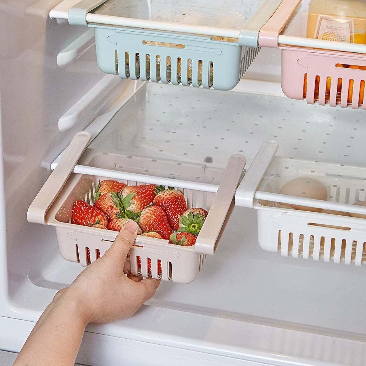 Expandable Adjustable Fridge Storage Saver Rack