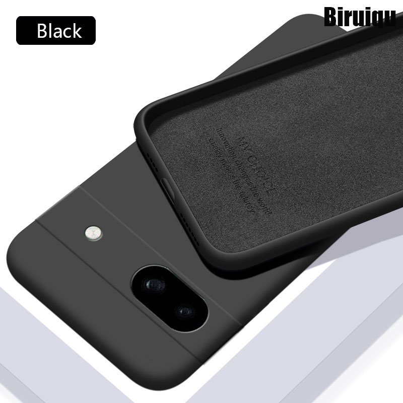 Biruiqu For Google Pixel 8A Case Liquid Silicone Soft Gel Rubber Shockproof Cover
